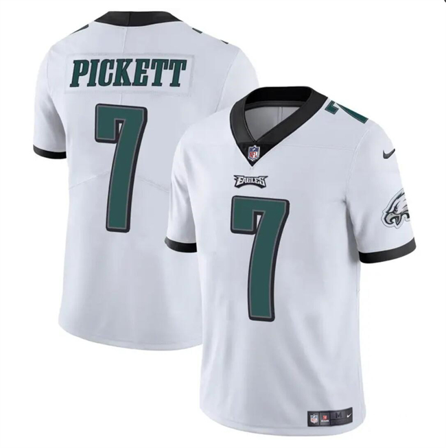 Men's Philadelphia Eagles #7 Kenny Pickett White Vapor Untouchable Limited Football Stitched Jersey